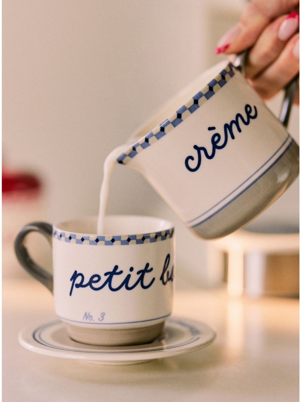 NWT Anthropologie Cafe Violette Hand painted Stoneware Creamer